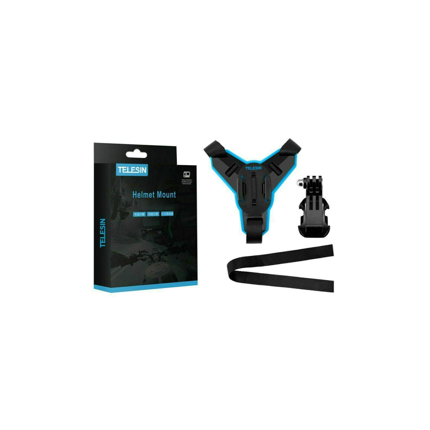 Motorcycle Helmet Chin Telesin + J-Hook Mount for sports cameras (GP-HBM-MT7)