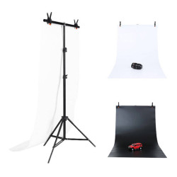 View product Photo studio background support Puluz 70x200cm + Backdrops 2 pcs DCA0976