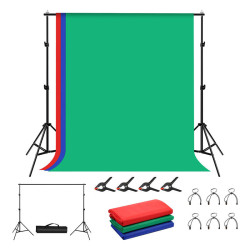 View product Photo studio background support Puluz 2x2m + Backdrops 3 pcs PKT5204