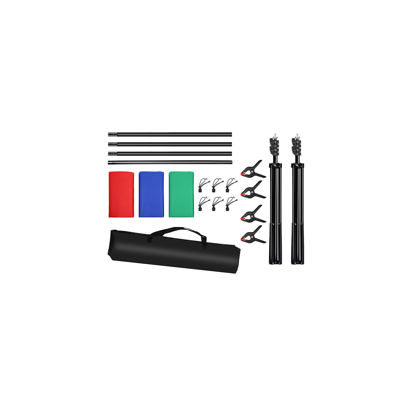 Puluz 2x3m Photo Background Mounting Kit/Stand + 3 Photo Backgrounds PKT5205