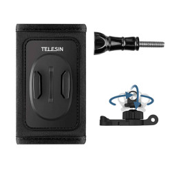 View product Telesin backpack strap mount with 360° J-hook mount for GoPro/Osmo Action (GP-BPM-005)
