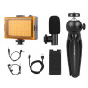 Puluz live recording set tripod + LED light + microphone + phone clip PKT3132B