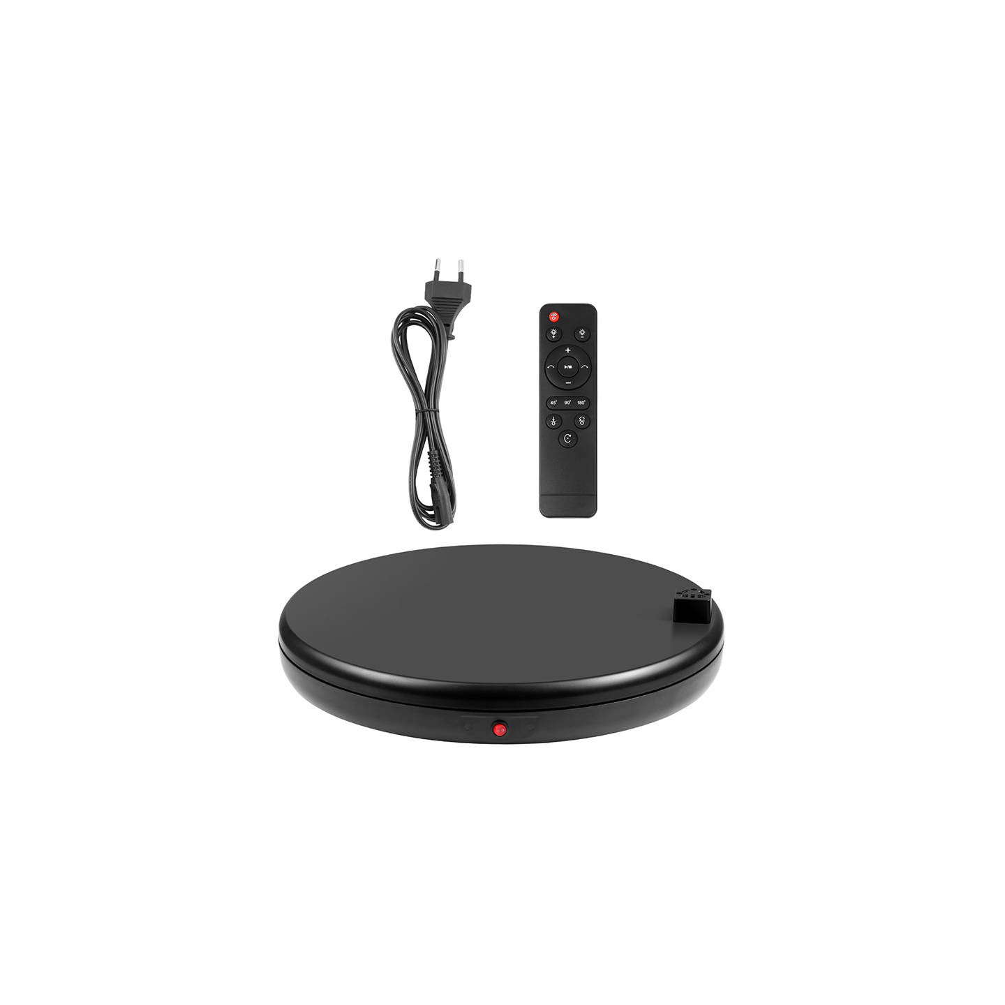 Rotating display stand Puluz with power socket 45 cm (black)