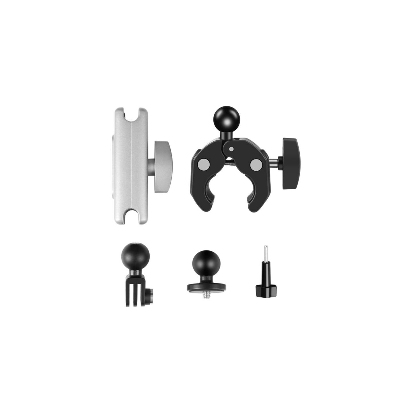 PULUZ motorcycle mount for sports cameras (DJI, GoPro, Insta360) (black)