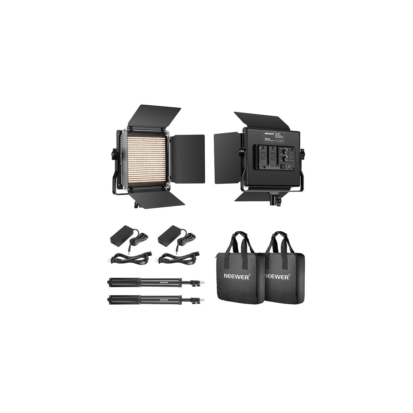 Kit Neewer 660 Bi Color LED, two lamps 40W 3200-5600K