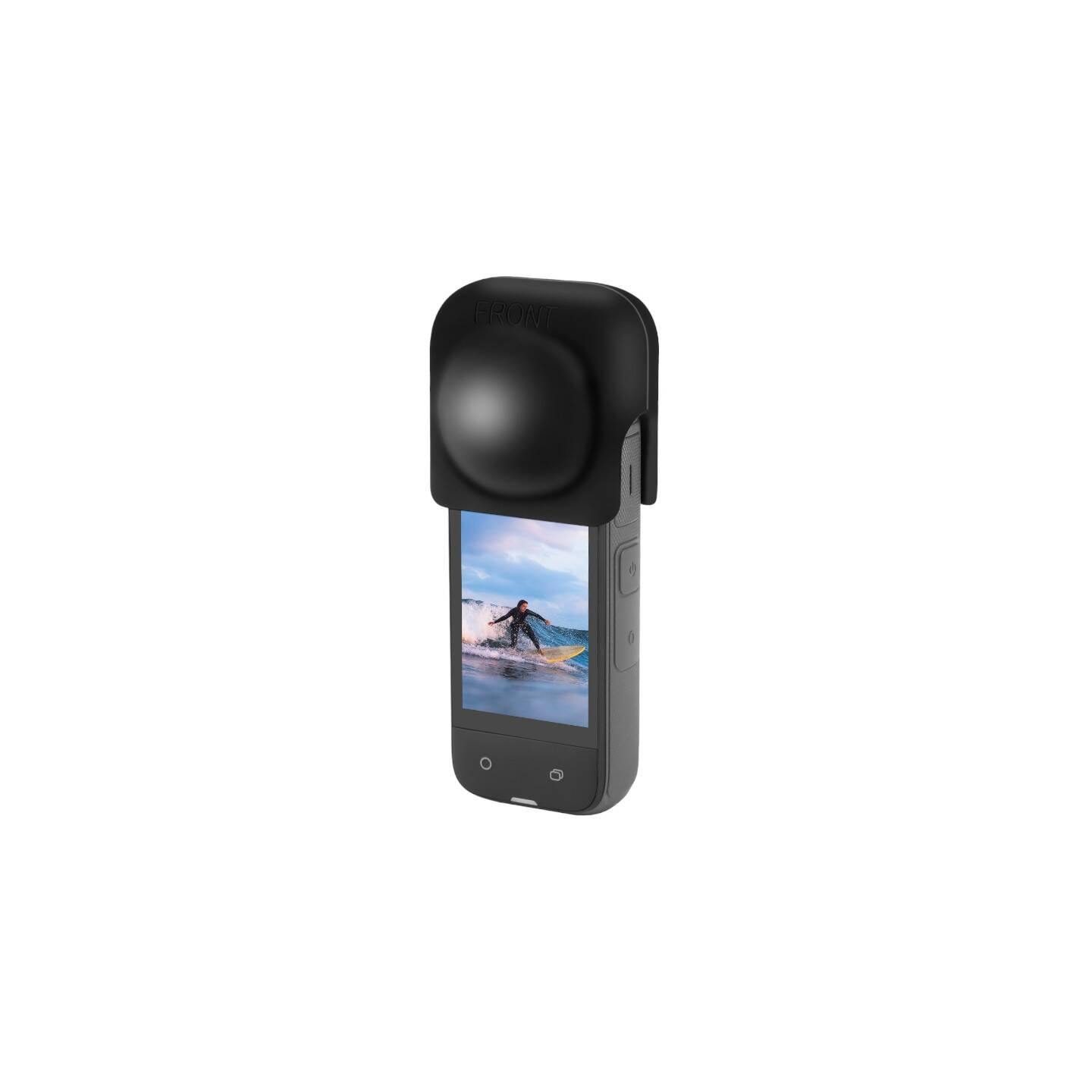 PULUZ silicone lens cover for Insta360 X4 / X5 (black)