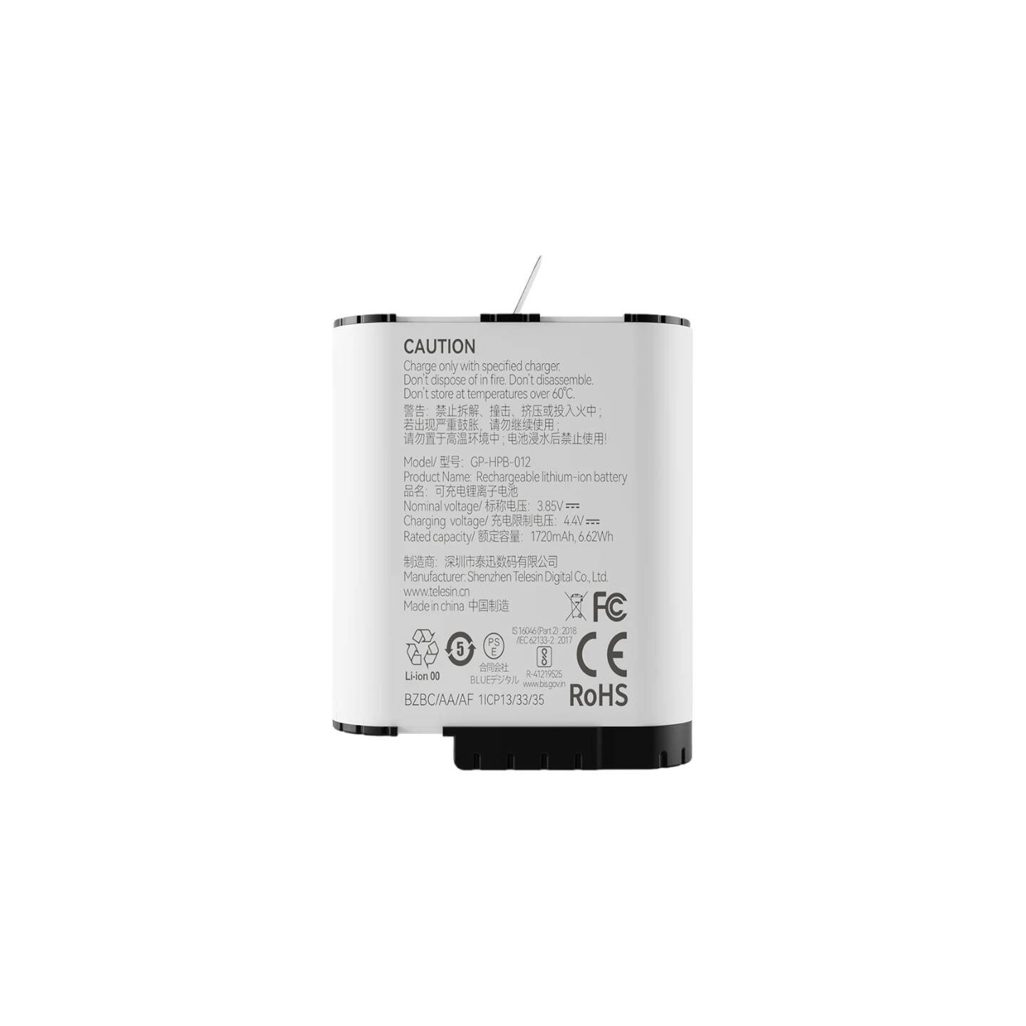 High performance stamina battery TELESIN  for GoPro Hero 12/11/10/9