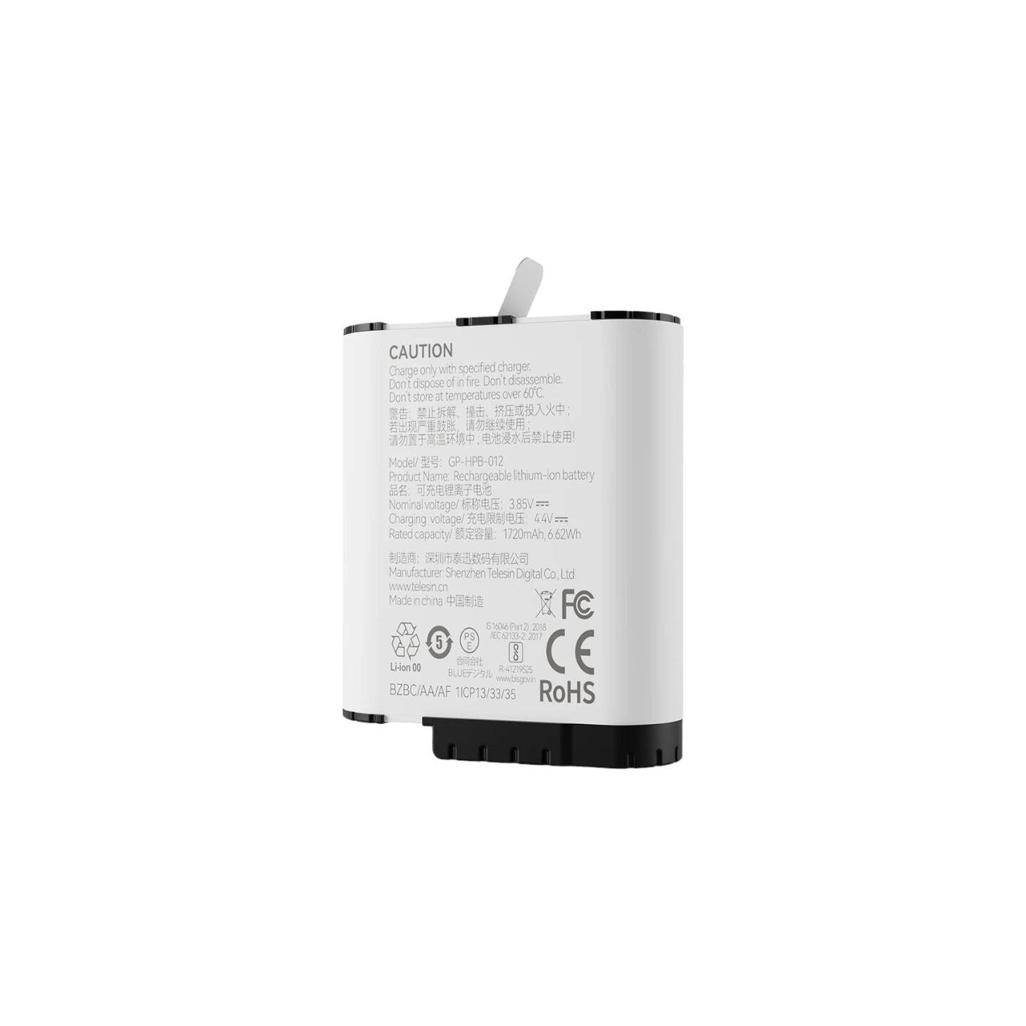 High performance stamina battery TELESIN  for GoPro Hero 12/11/10/9