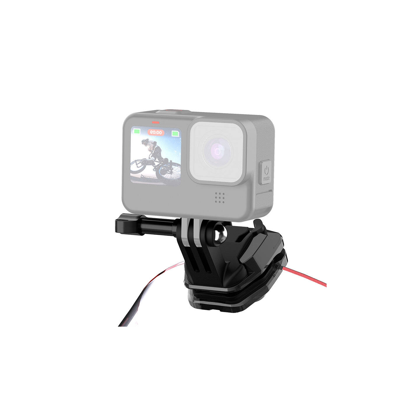 PULUZ motorcycle windshield clip for sports cameras (DJI Osmo Action 4, GoPro Hero 12, Insta360 Ace Pro / X4)(black)