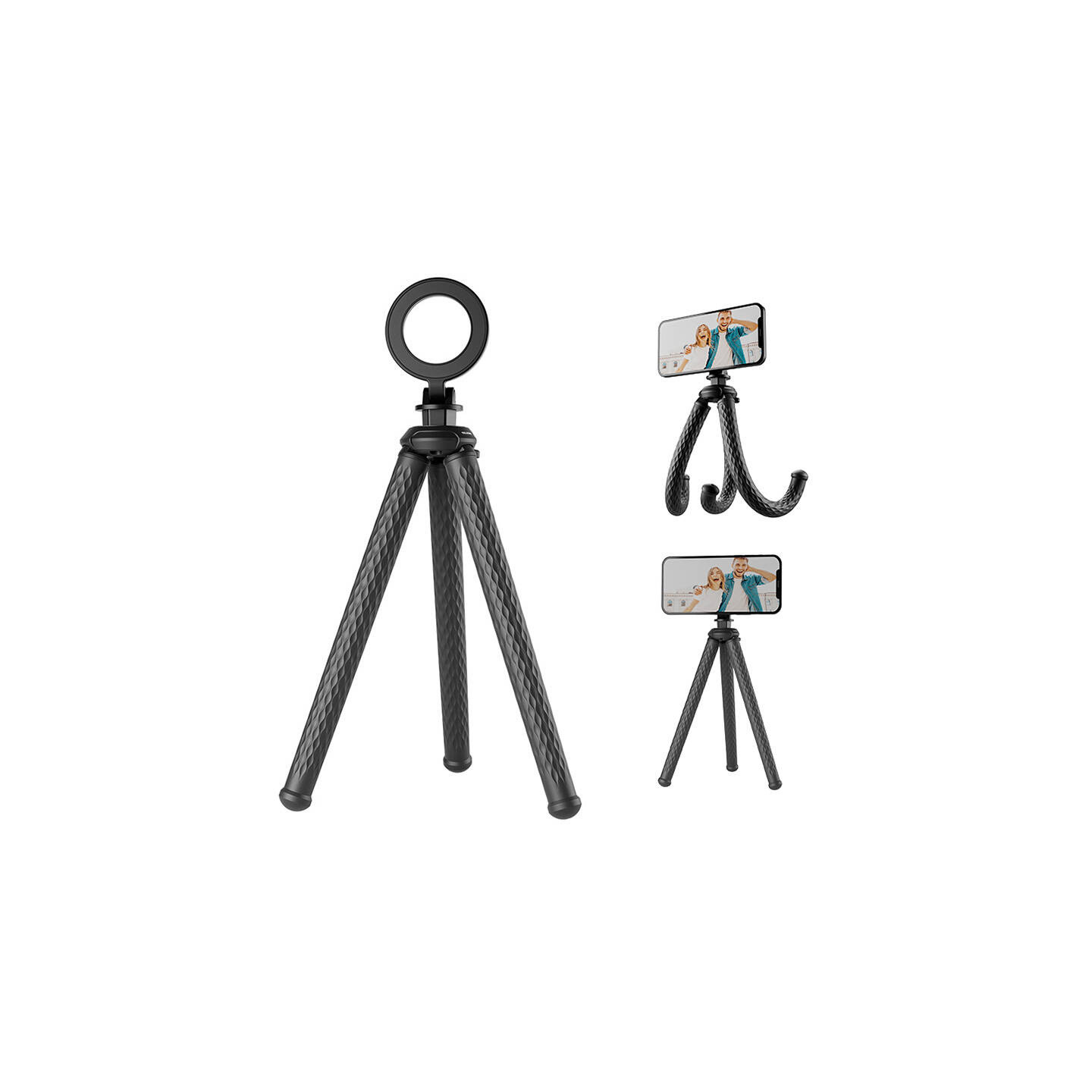 TELESIN flexible tripod for phones (black)