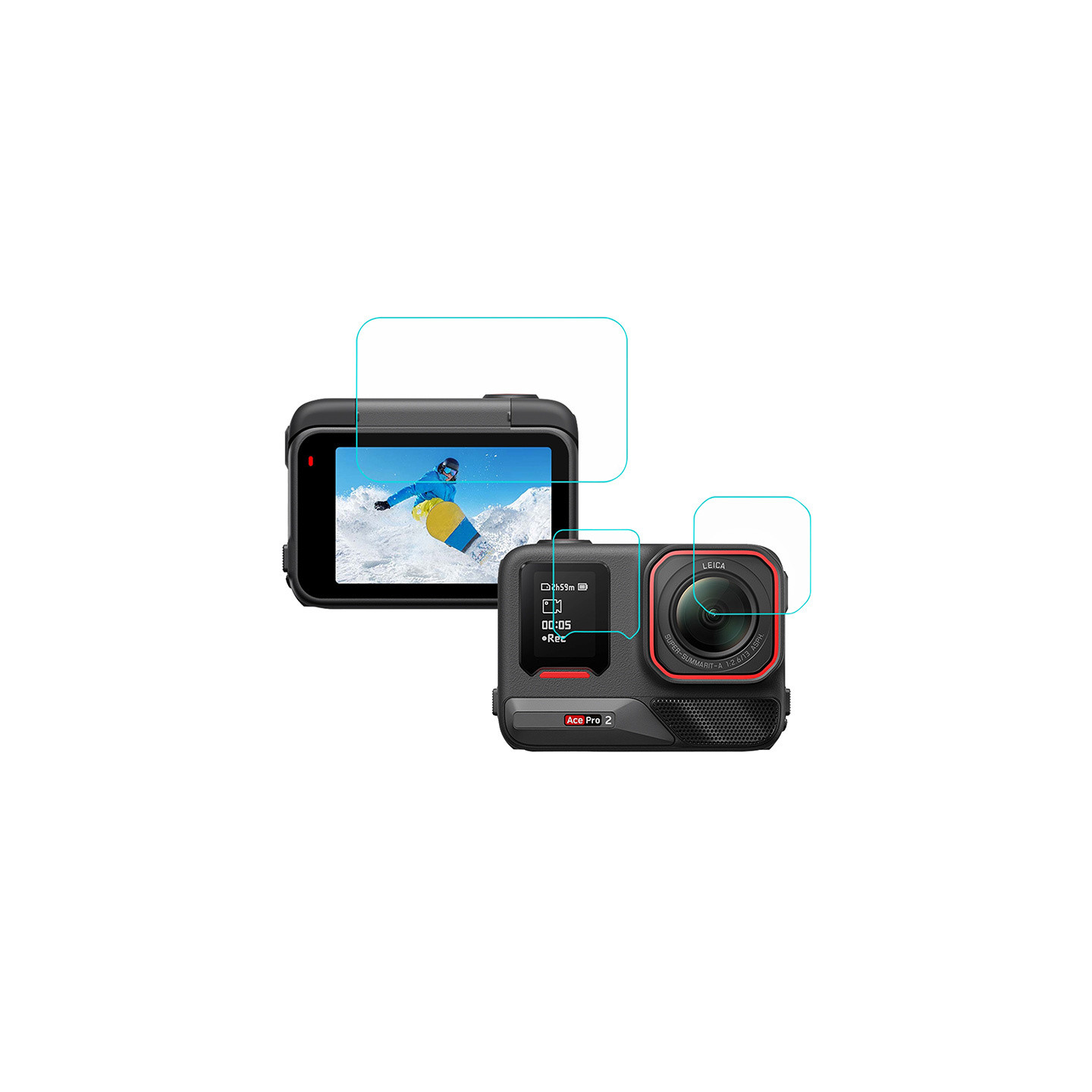 Puluz 3-in-1 protective film for Insta 360 Ace Pro 2