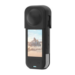 View product PULUZ silicone protective case with lens cover for Insta360 X5 (black)