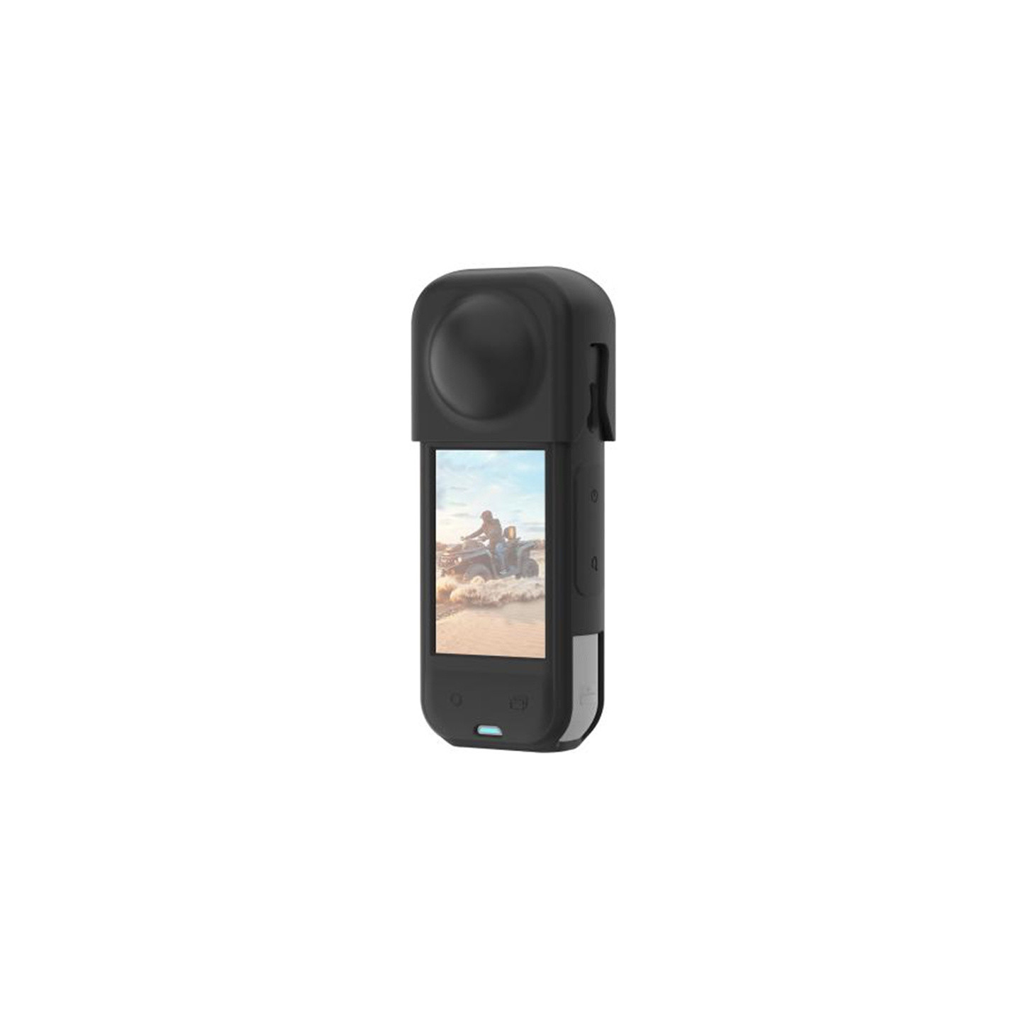 PULUZ silicone protective case with lens cover for Insta360 X5 (black)