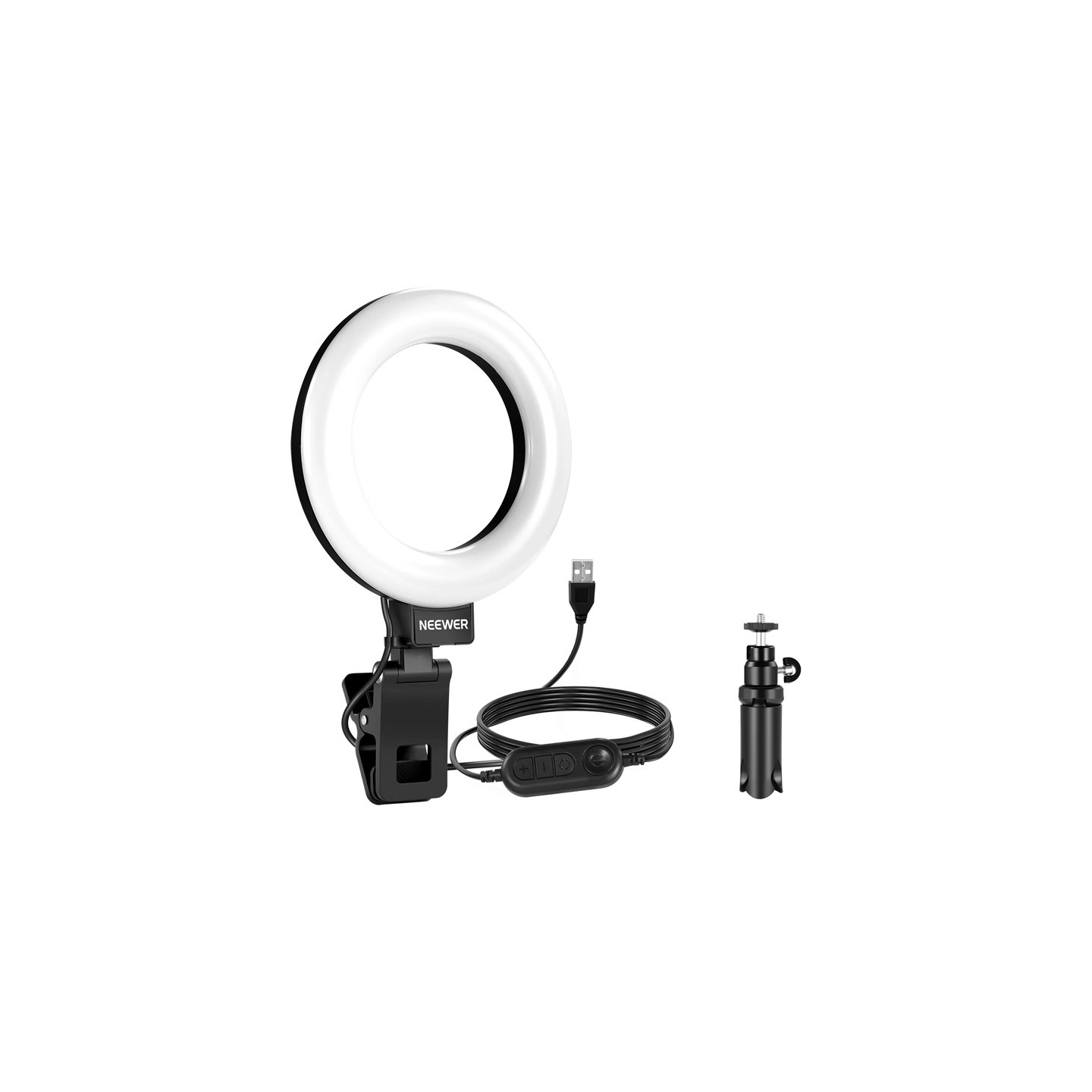 Neewer BR60 5" clip-on ring light / desk stand