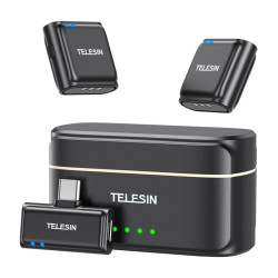 View product TELESIN wireless tie microphone + powerbank for phones (USB-C)