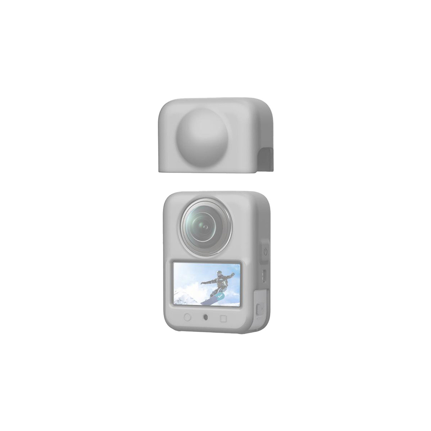 Silicone cover with lens PULUZ DJI Osmo 360 (gray)