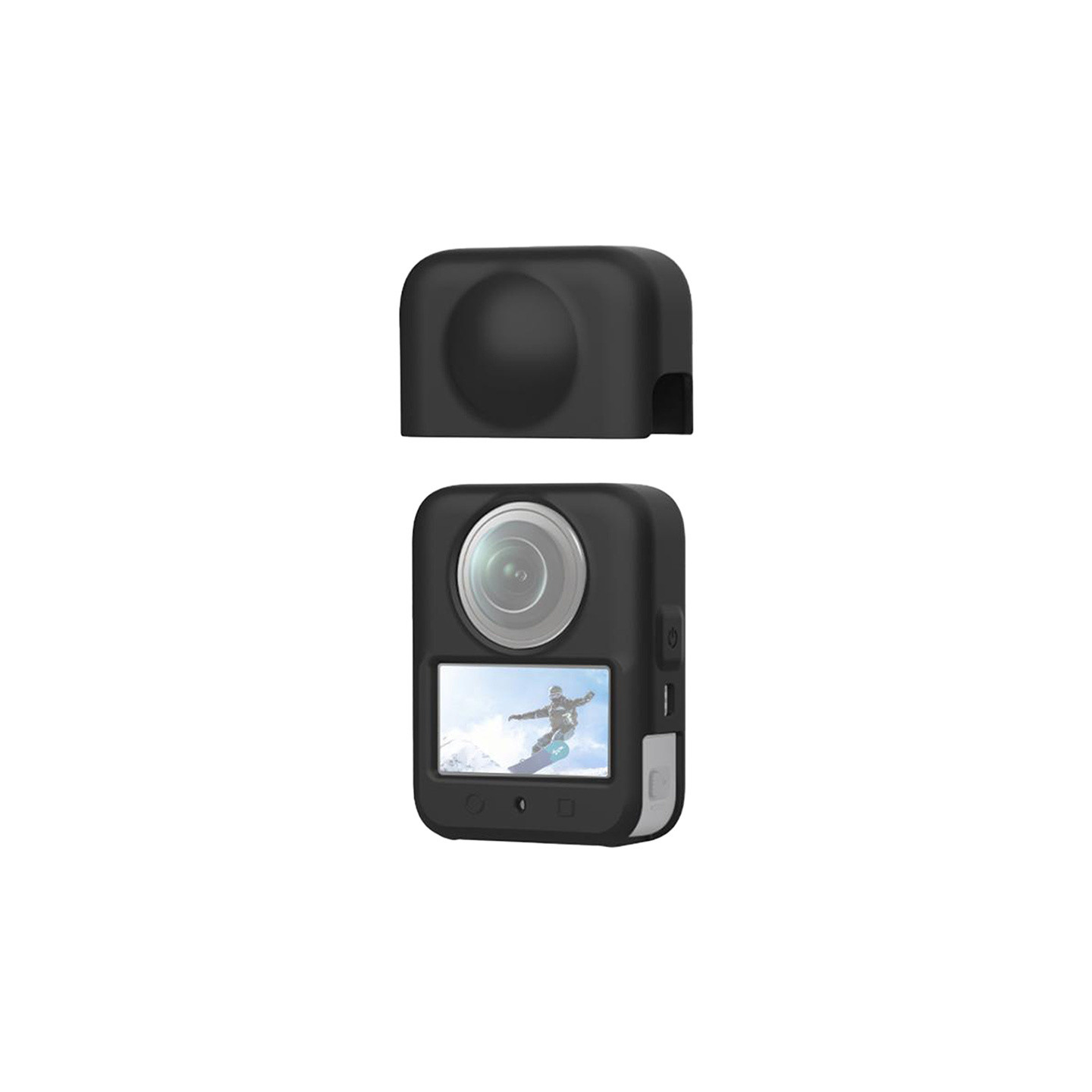 PULUZ silicone lens cover DJI Osmo 360 (Black)