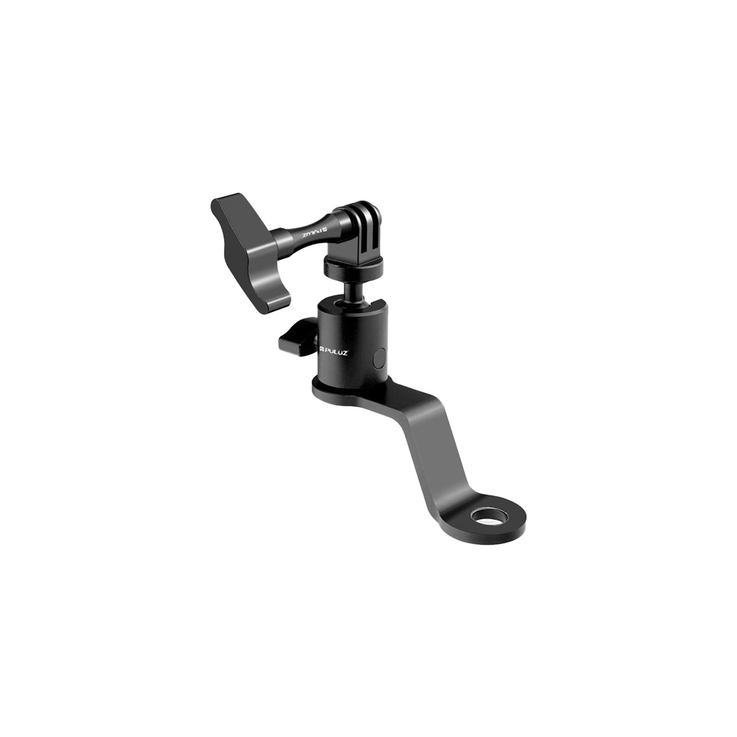 PULUZ Aluminum Motorcycle Mirror Camera Mount (Black)