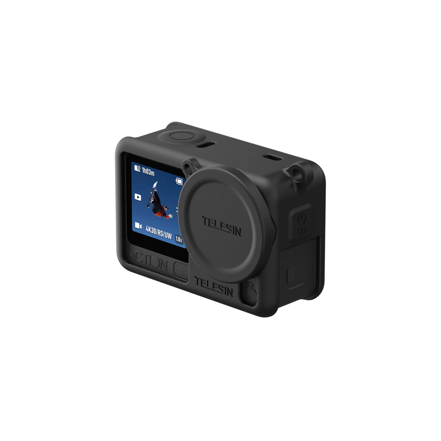 Telesin Silicone Protective Case for DJI Osmo Action 6 (Black)