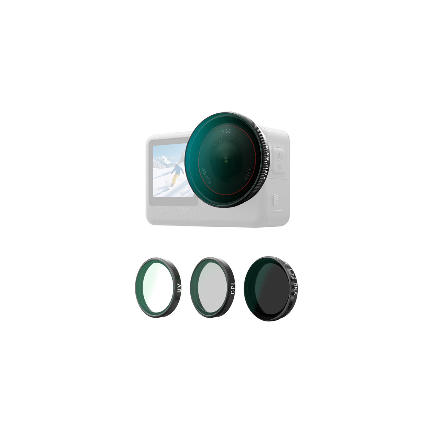Telesin CPL/VND8/UV filter set for DJI Osmo Action 6 (3 pcs.).