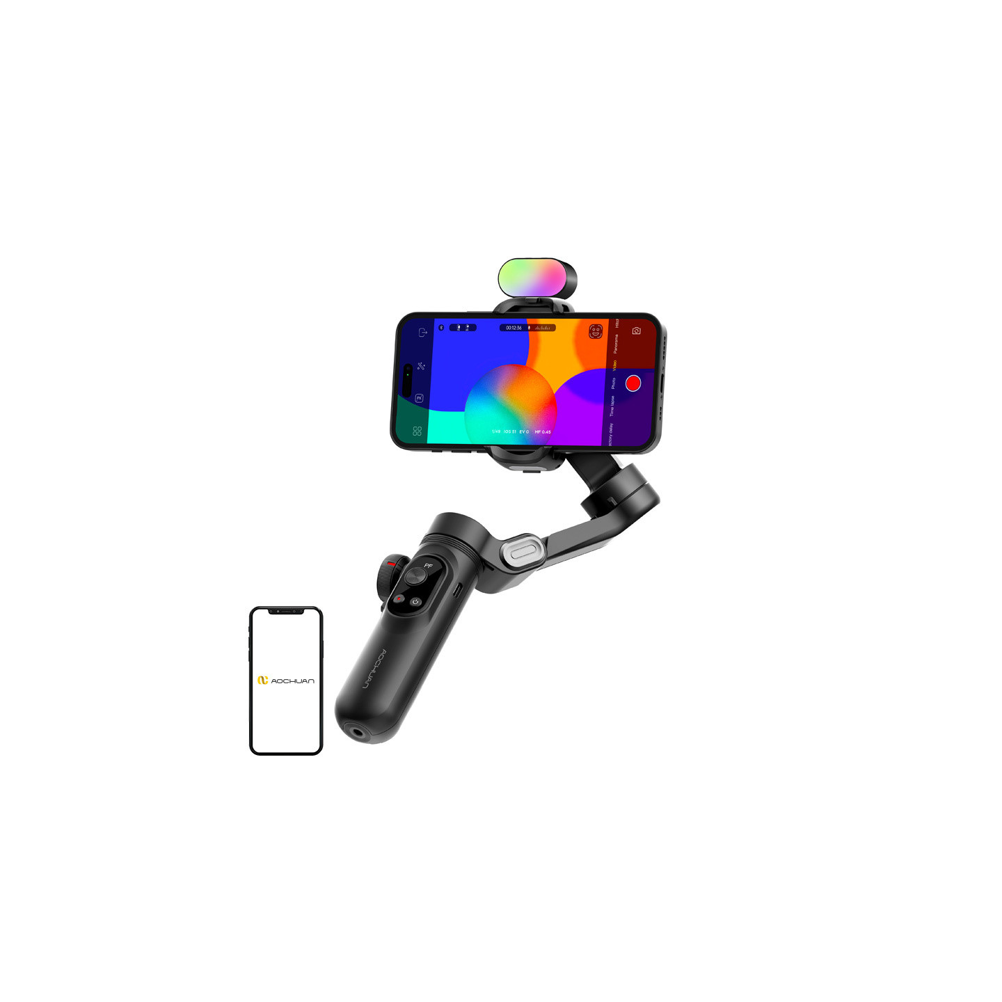 AOCHUAN X Pro Gimbal with RGB Lighting (Black)