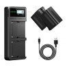 NEEWER 2-Pack Battery Set with Charger