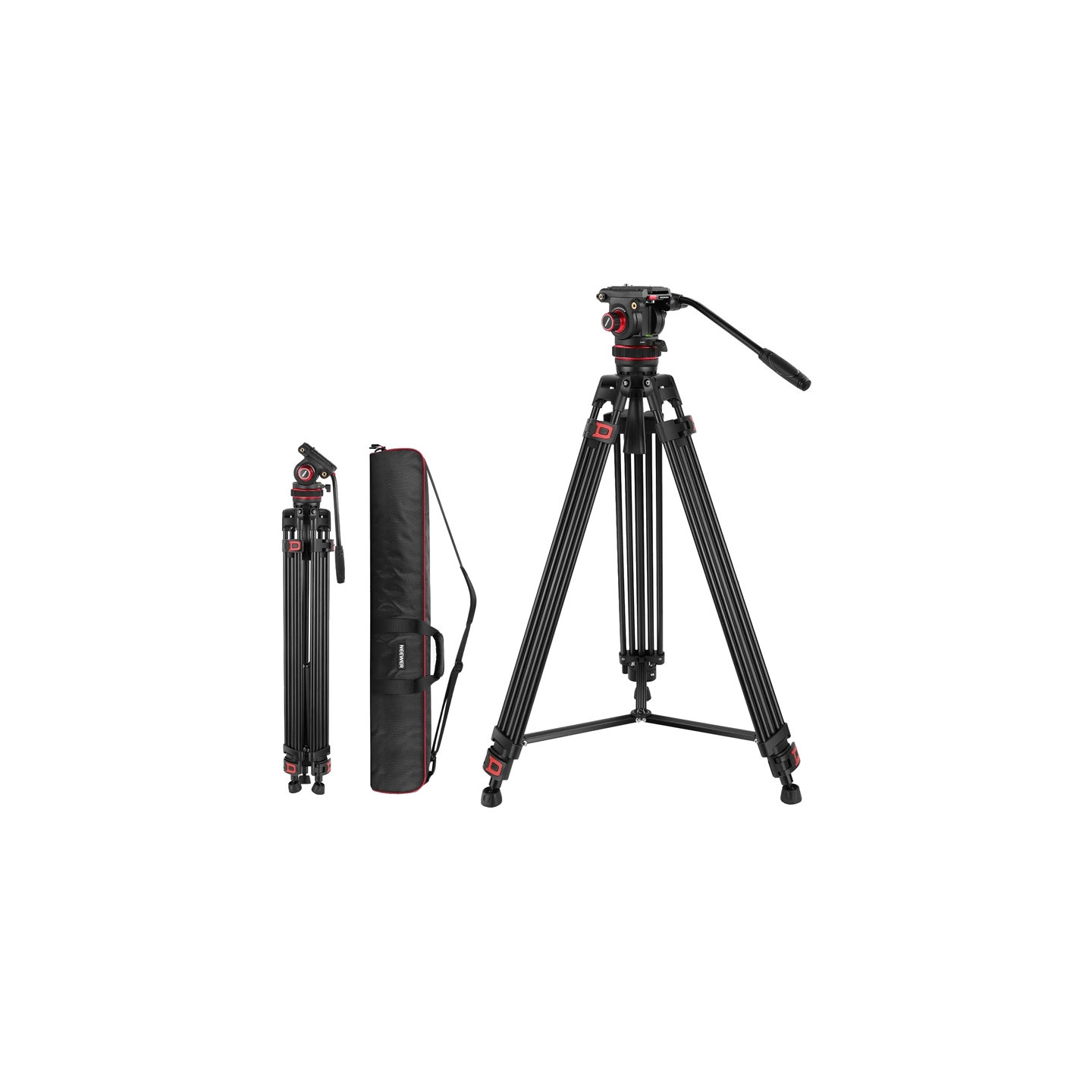 Neewer TP75 Adjustable Tripod with Oil-Damped Head