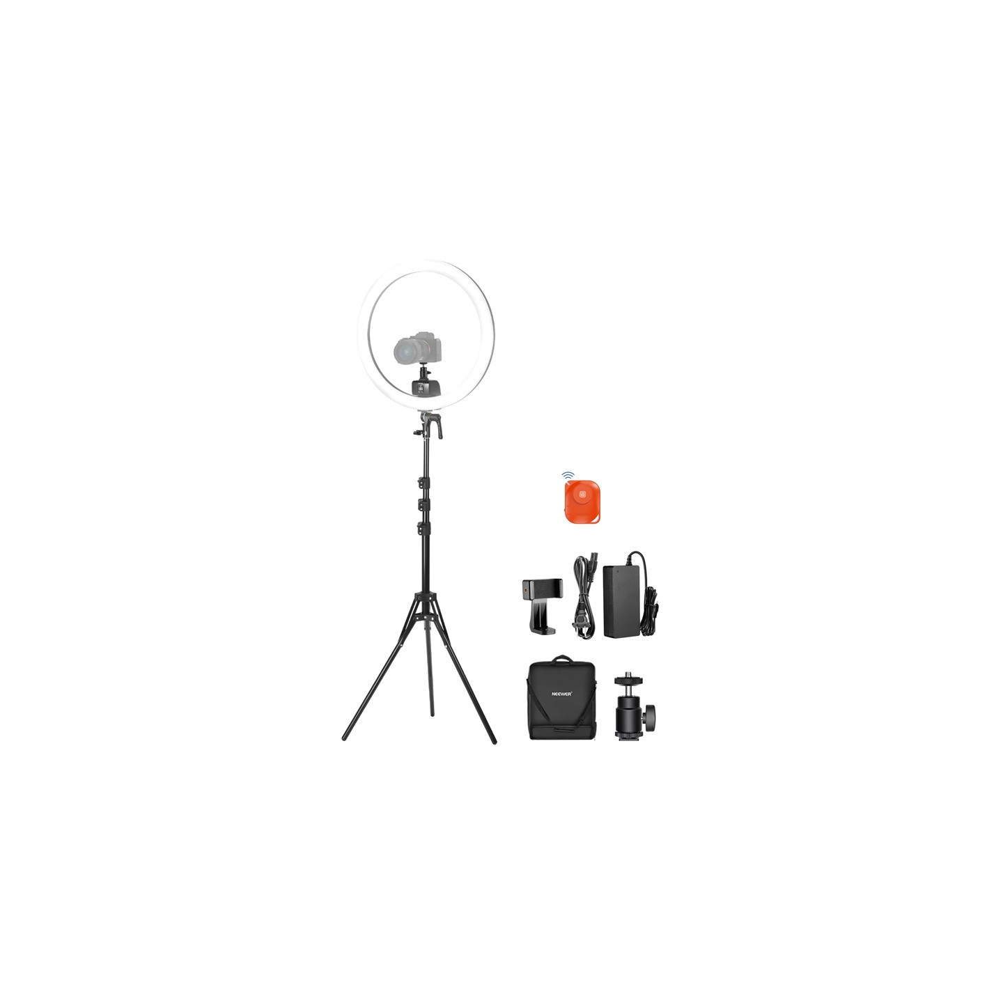Neewer SRP18C 17cm Selfie Kit with Round LED Phone Light