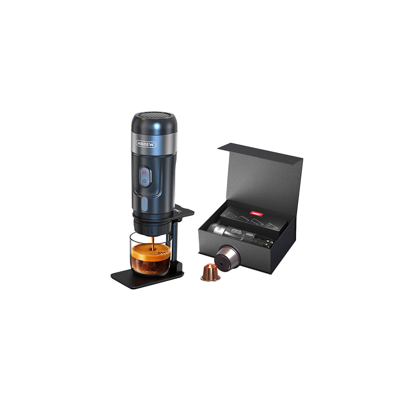 Portable 3-in-1 coffee maker with case 80W HiBREW H4A