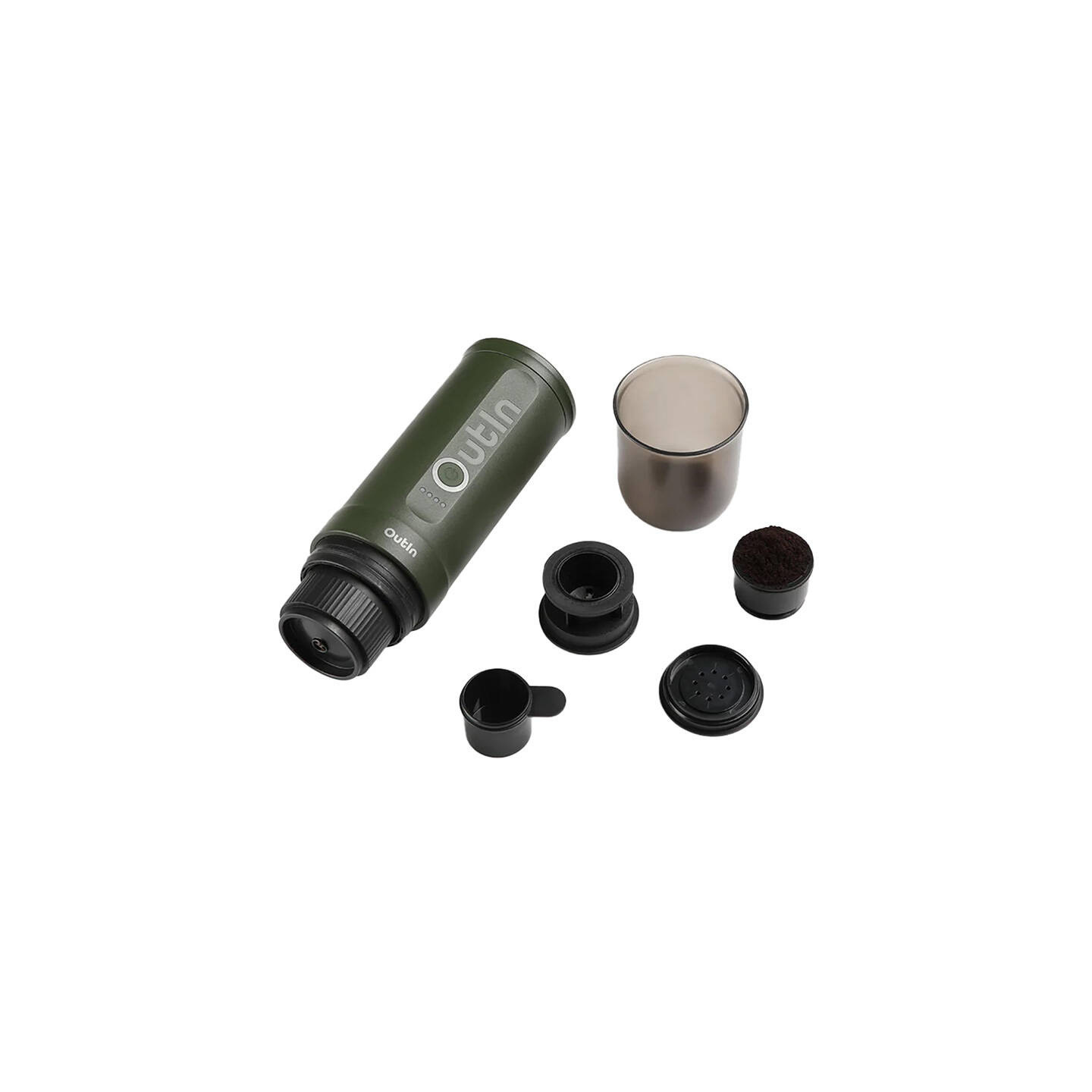 Outin Nano 7500mAh portable coffee maker set (Green) + protective case