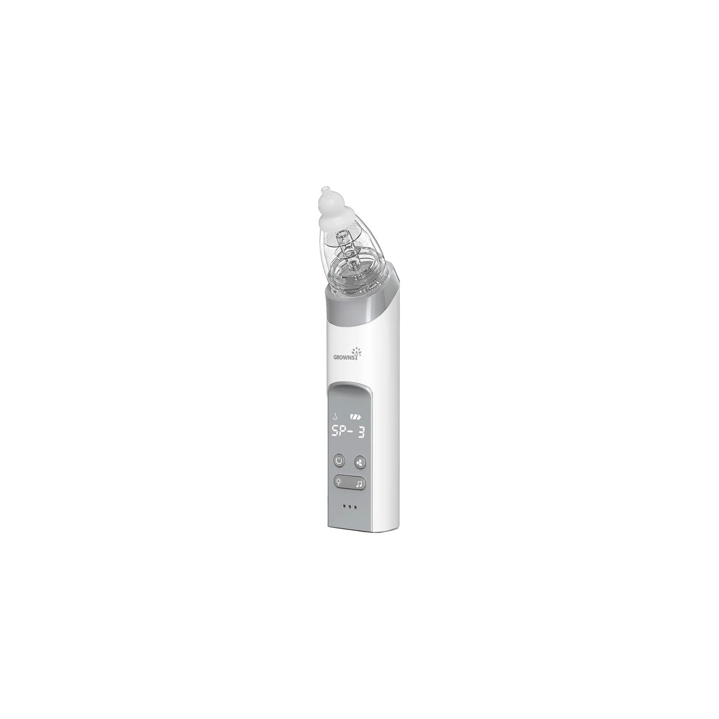 Grownsy nasal aspirator with 3 tips (gray)