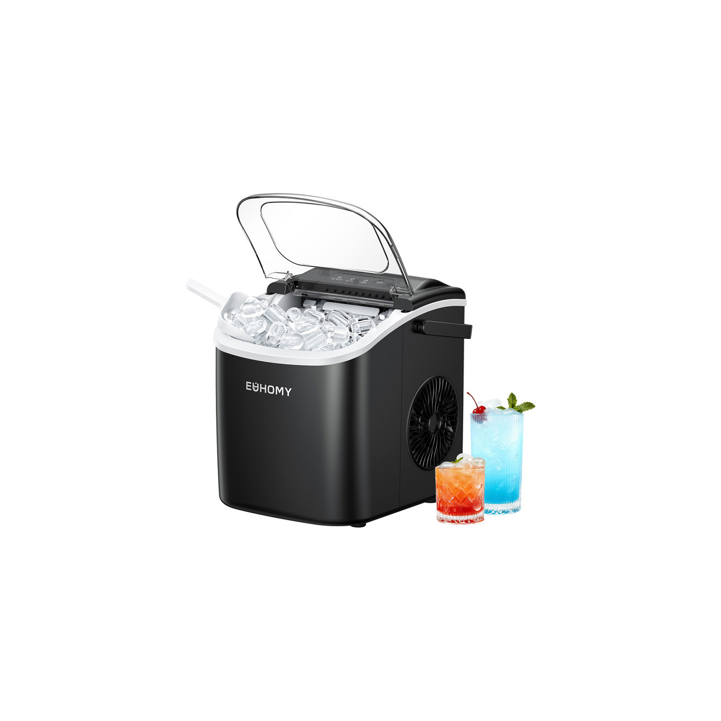 Euhomy IM001 ice cube maker, 1.2 l, 12 kg (black)