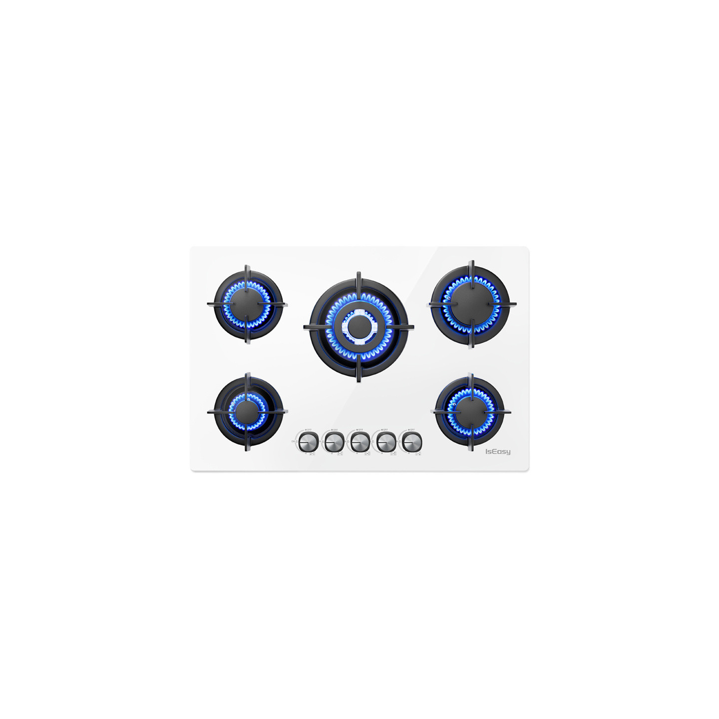 ISEASY MGBG-775 gas hob with 5 burners (white)