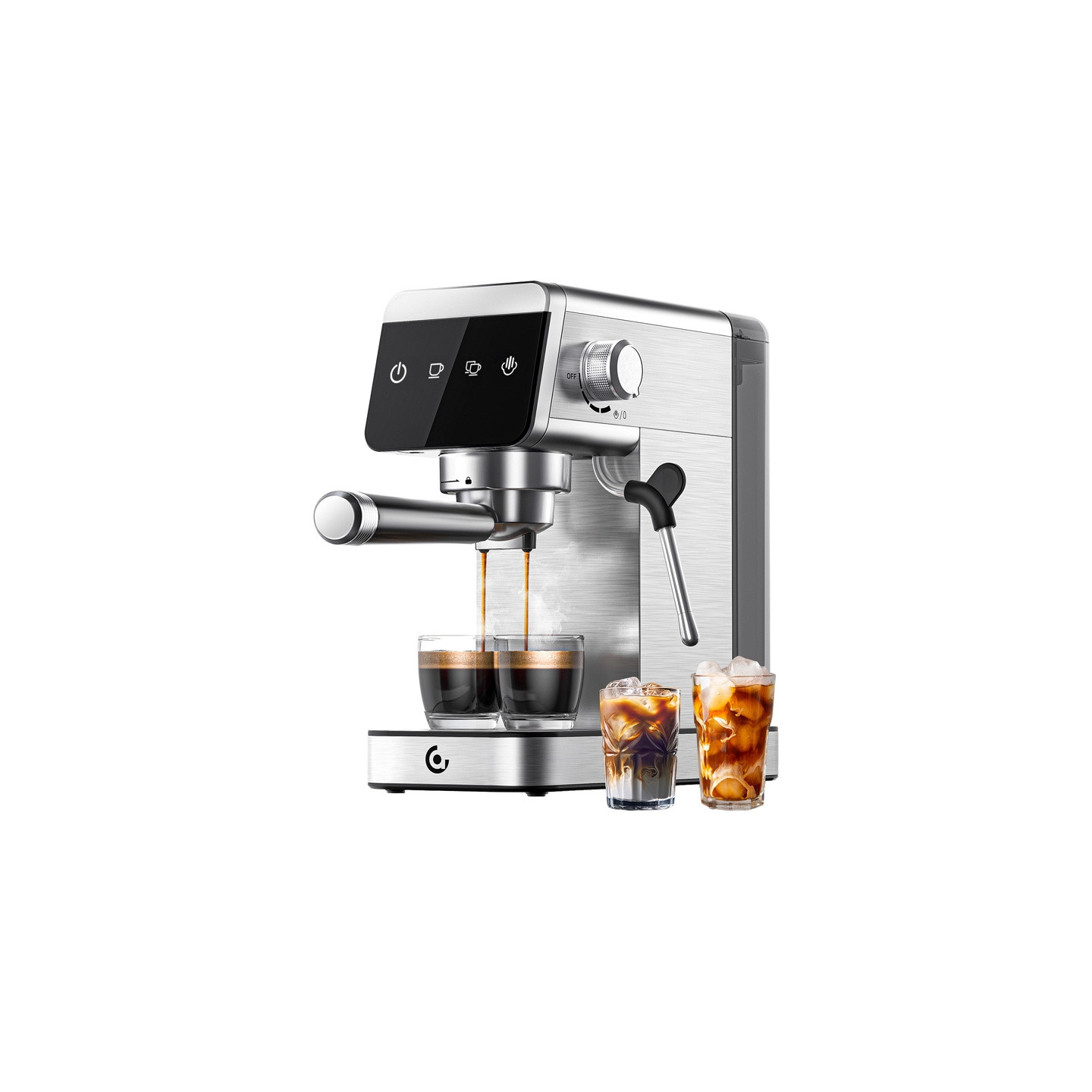 AMZCHEF CE-AZ-EM1501-SV Piston Coffee Maker (Silver)