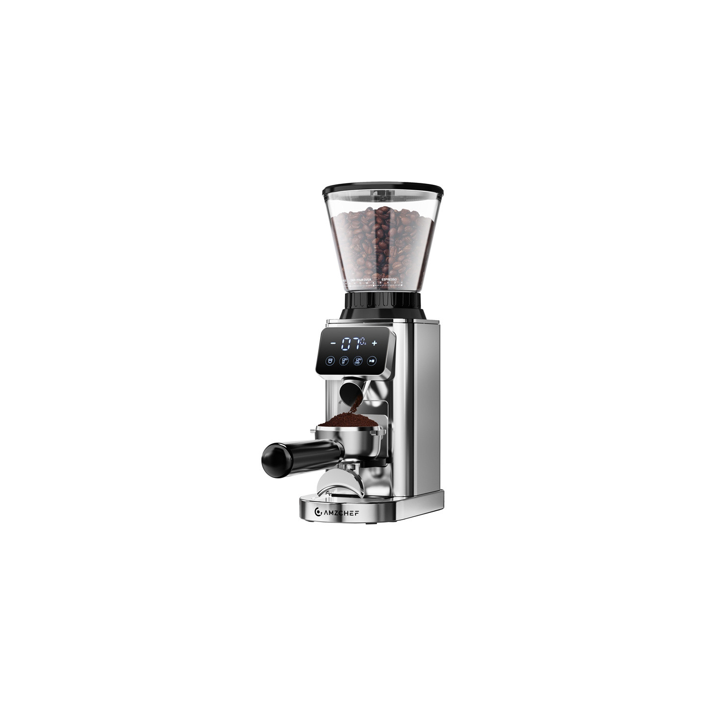 AMZCHEF CE-CG209-SV Coffee Grinder (Silver)