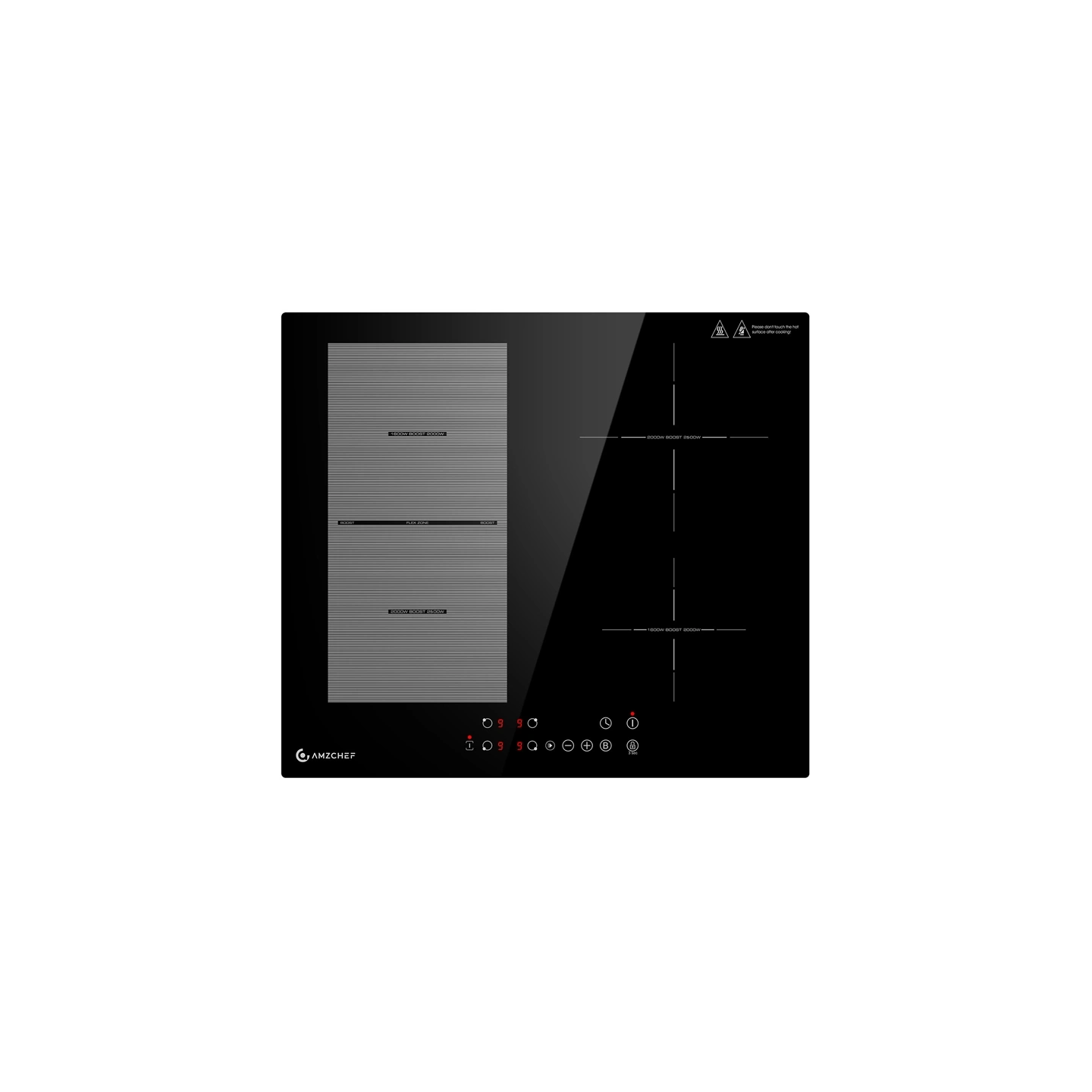 AMZCHEF CE-FS-I72S-FFDD07 4-zone induction cooktop