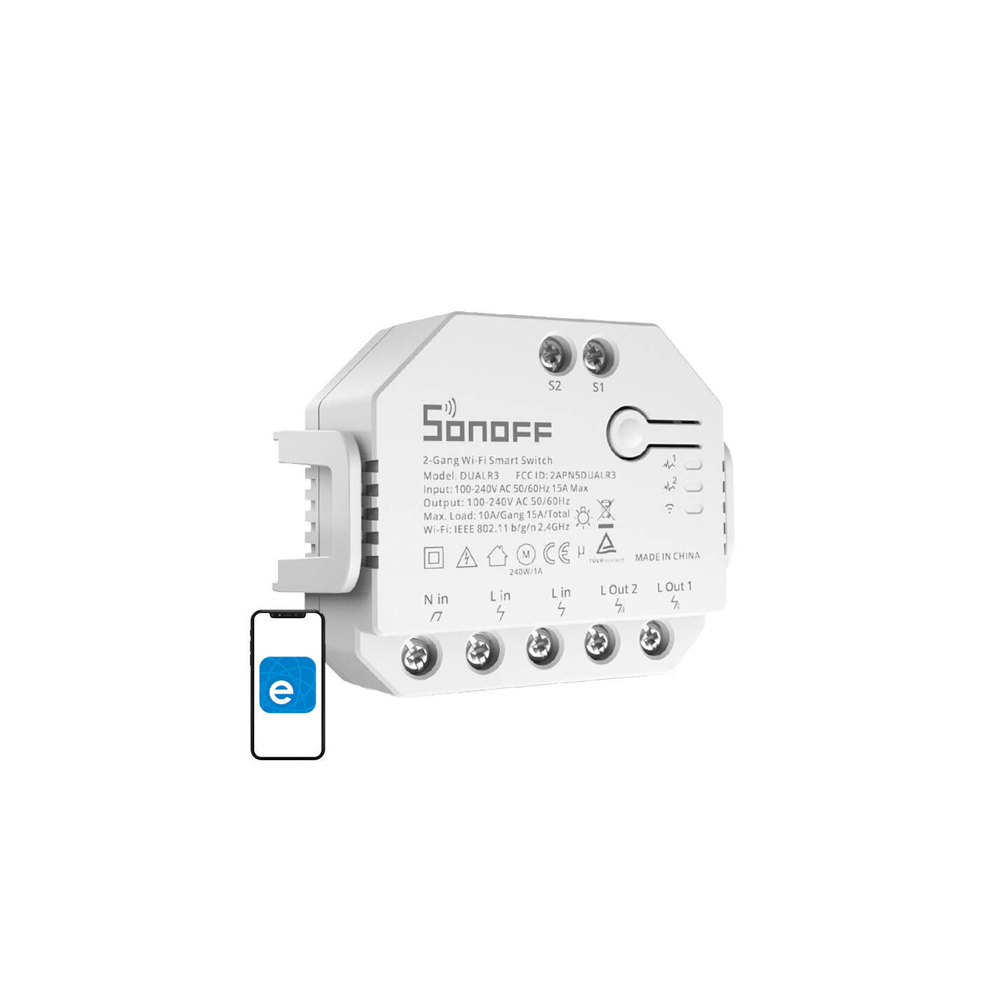 Smart switch WiFi Sonoff Dual R3