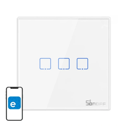 View product Smart Wireless Wall Switch Sonoff T2EU3C-RF 433MHz (3-channel)