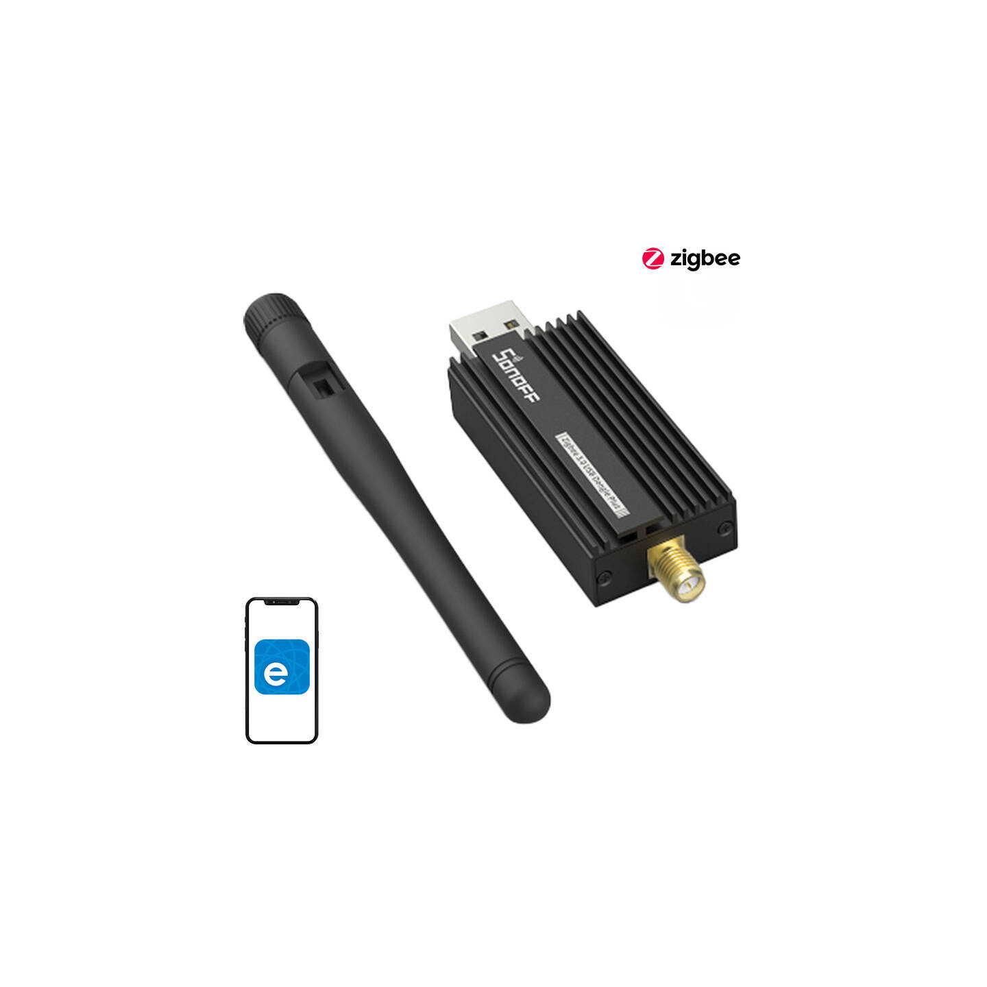 ZigBee 3.0 Gateway Plus-E SONOFF ZBDongle-E Dongle (Home Assistant, openHAB, Zigbee2MQTT)