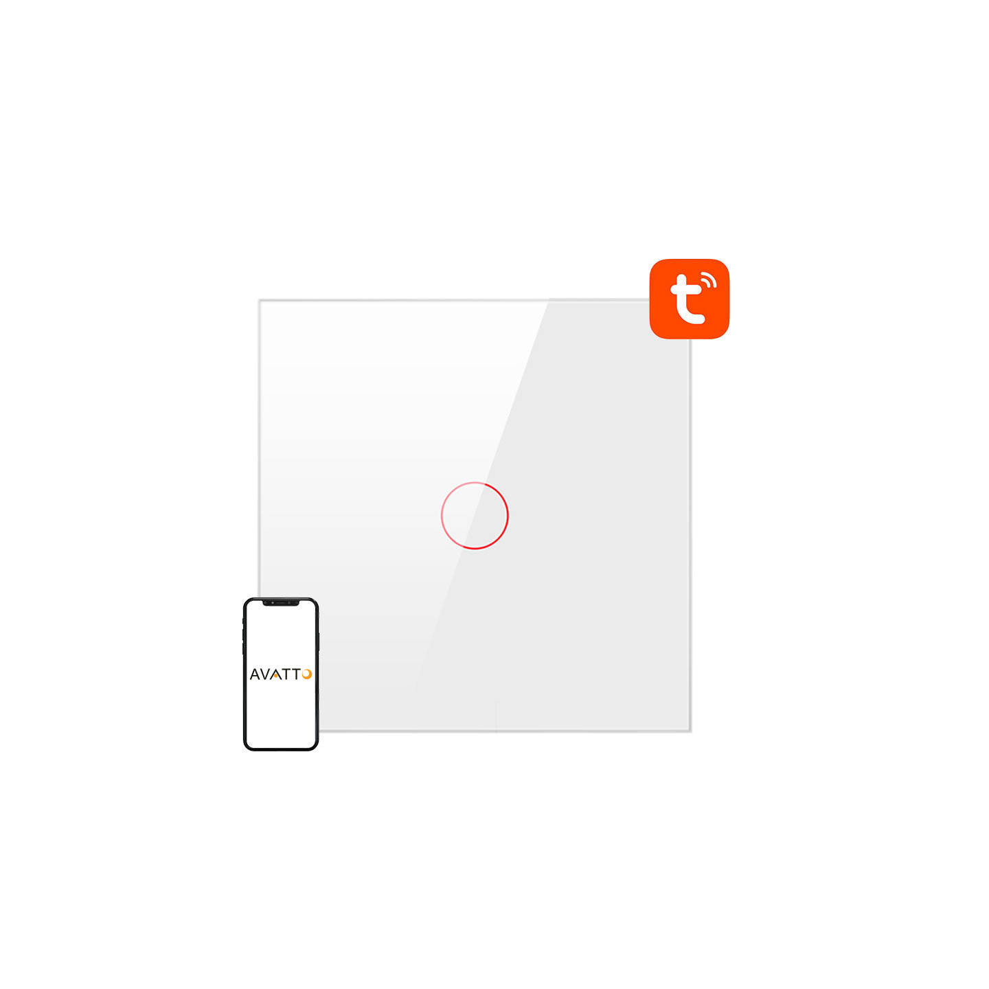 Smart Light Switch WiFi Avatto TS02-EU-W1 1 way TUYA (white)