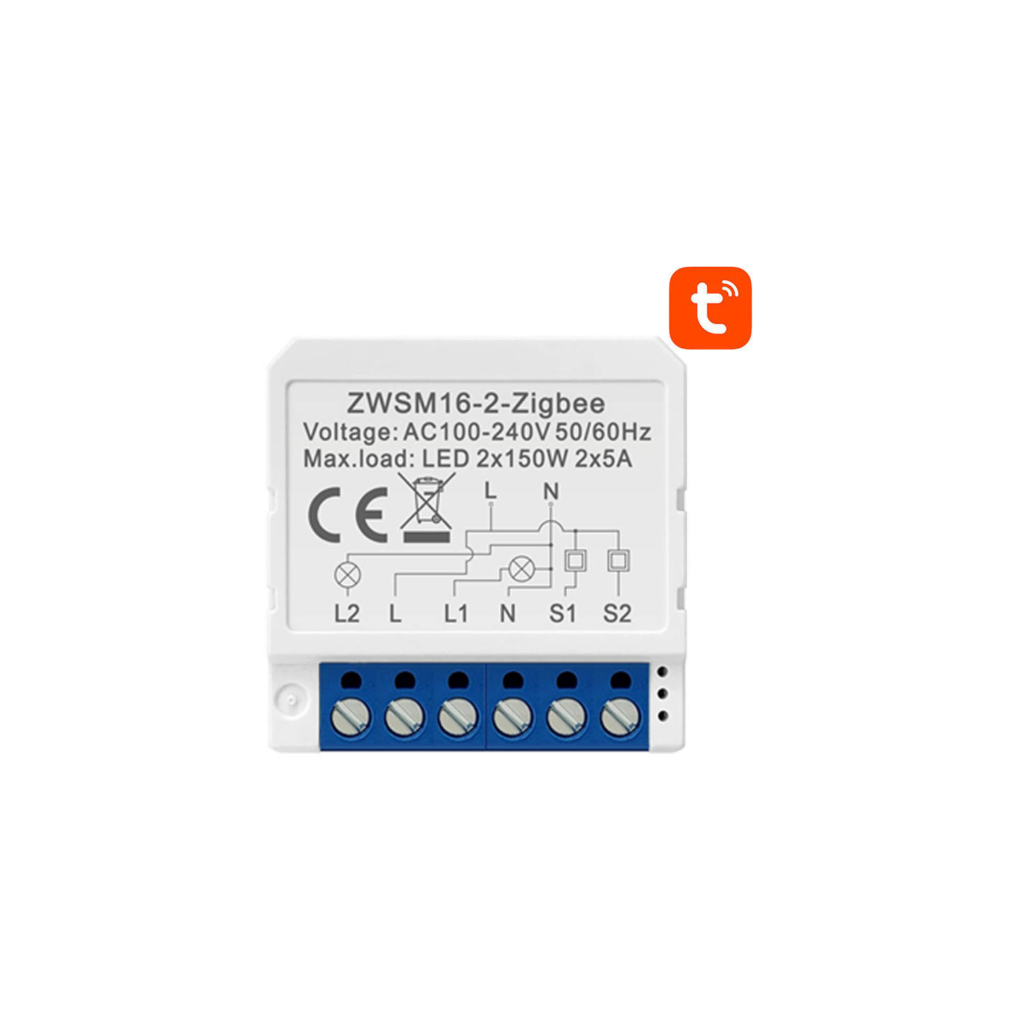 Smart Switch Module ZigBee Avatto ZWSM16-W2 TUYA
