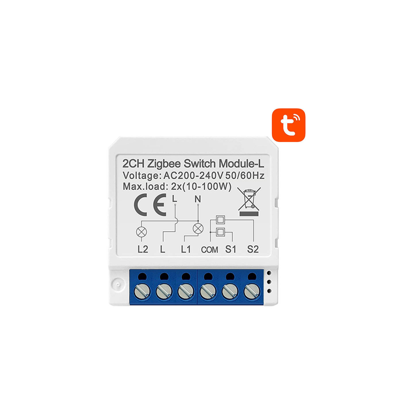 Smart Switch Module ZigBee Avatto LZWSM16-W2 No Neutral TUYA
