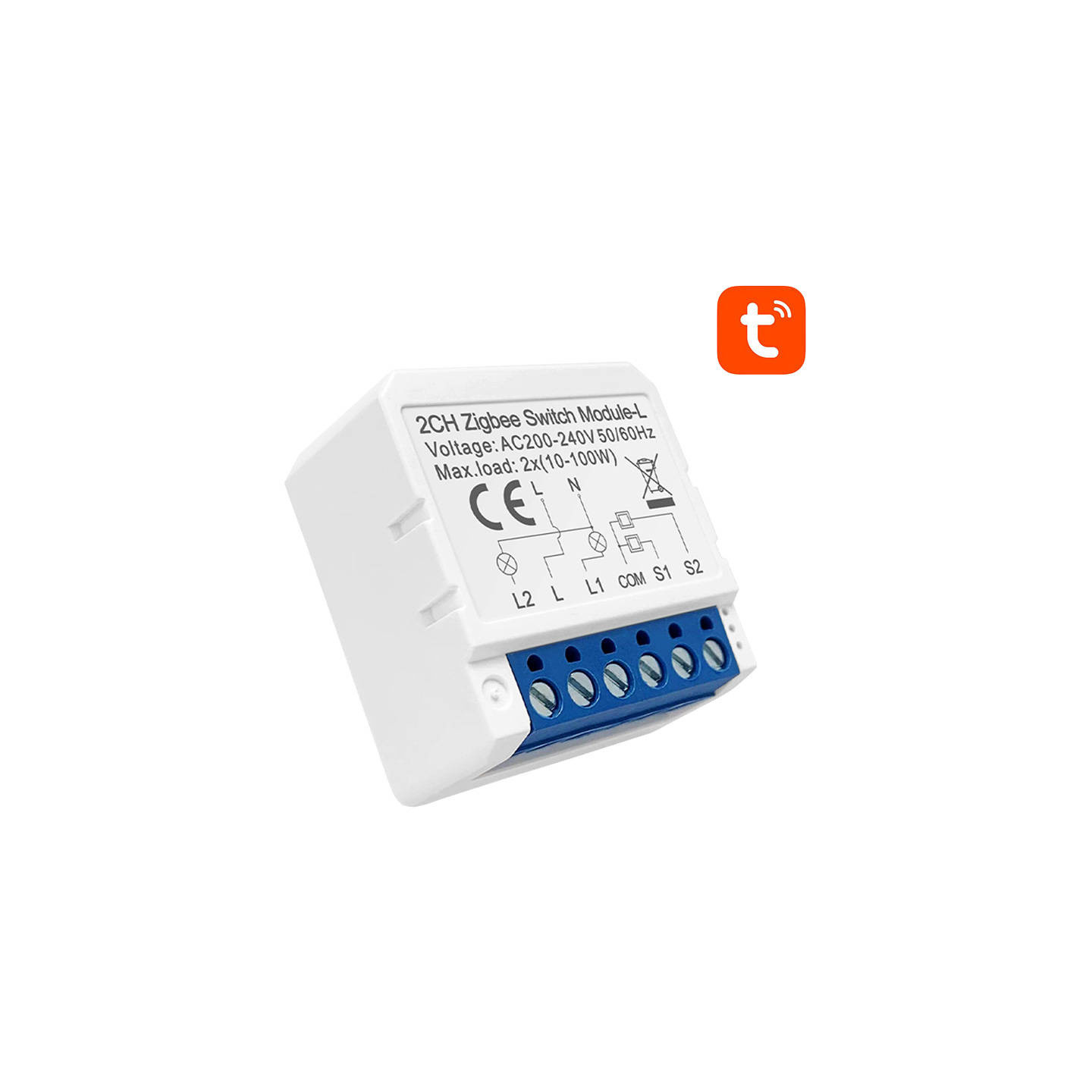 Smart Switch Module ZigBee Avatto LZWSM16-W2 No Neutral TUYA