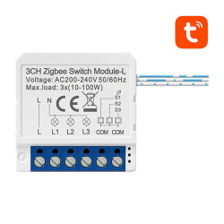 View product Smart Switch Module ZigBee Avatto LZWSM16-W3 No Neutral TUYA