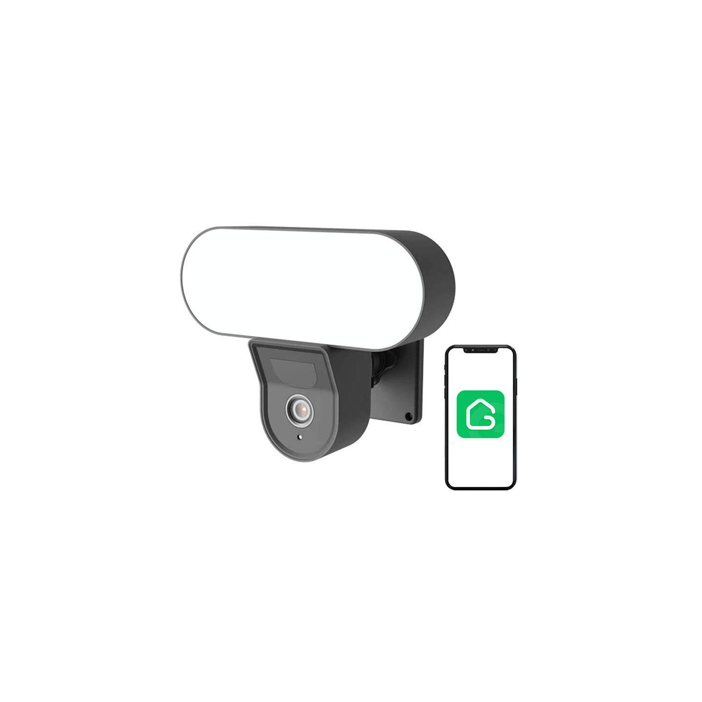 Smart outdoor WiFi camera with Gosund IPC3 floodlight, IP65 Tuya