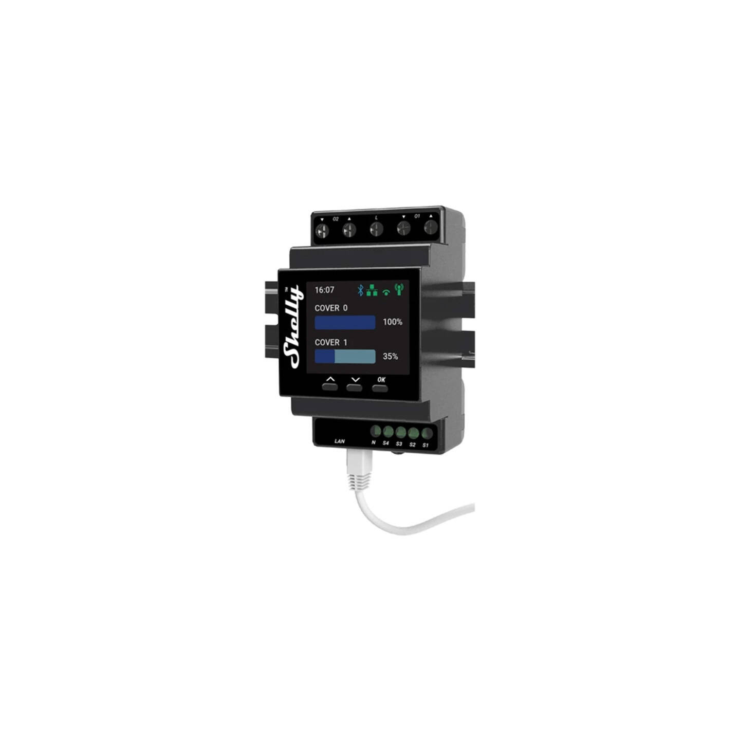 Shelly Pro Dual Cover PM DIN Rail Dual Controller, WiFi (Power measurement)