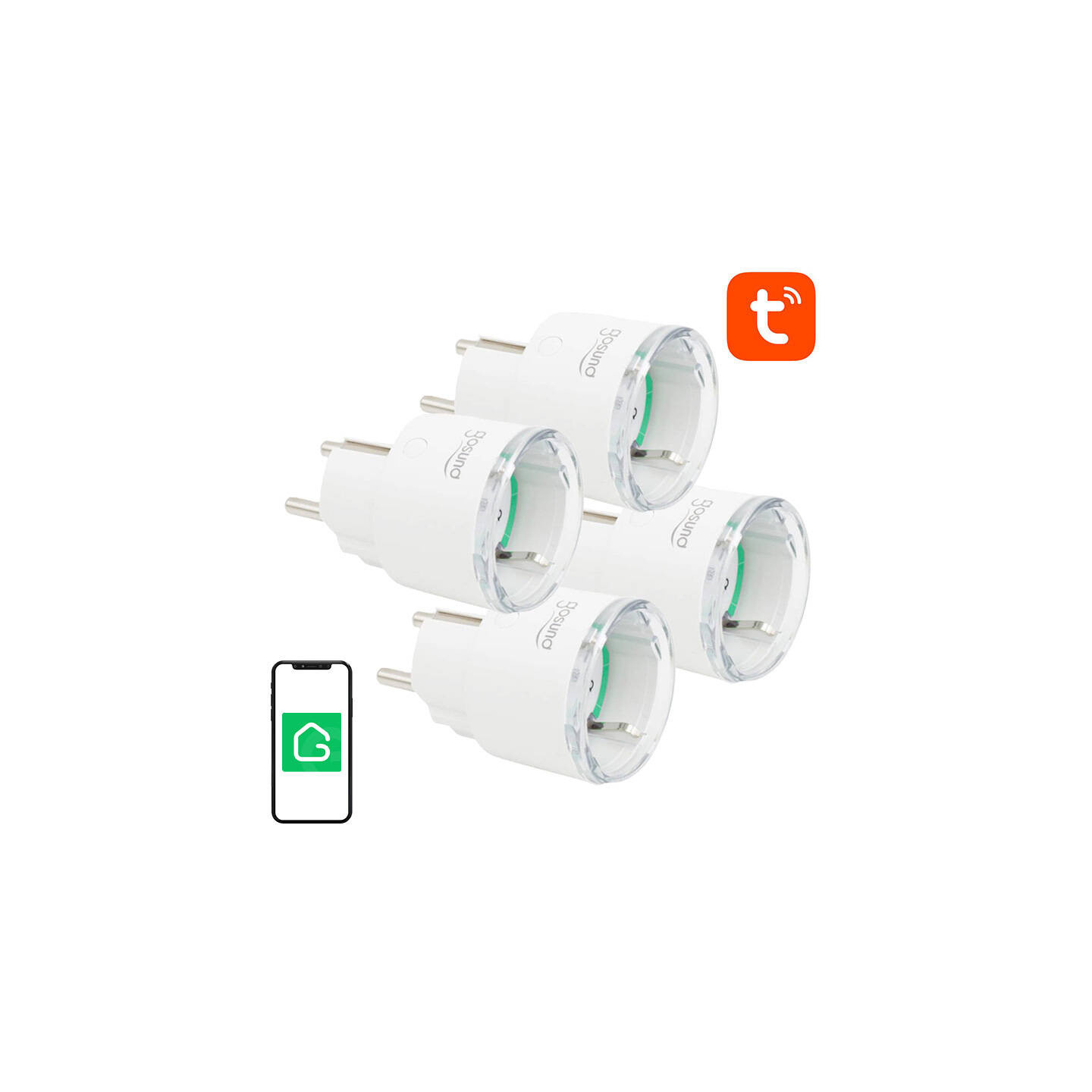 Smart plug WiFi Gosund SP111 3680W 16A, Tuya 4-pack