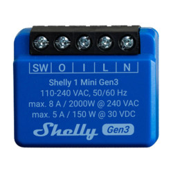 View product Shelly 1 Mini Gen3 Controller, WiFi/Bluetooth