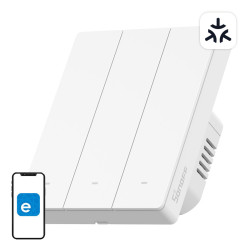 View product SONOFF M5-3C-80W WiFi Matter smart wall switch (3-channel, for frame)