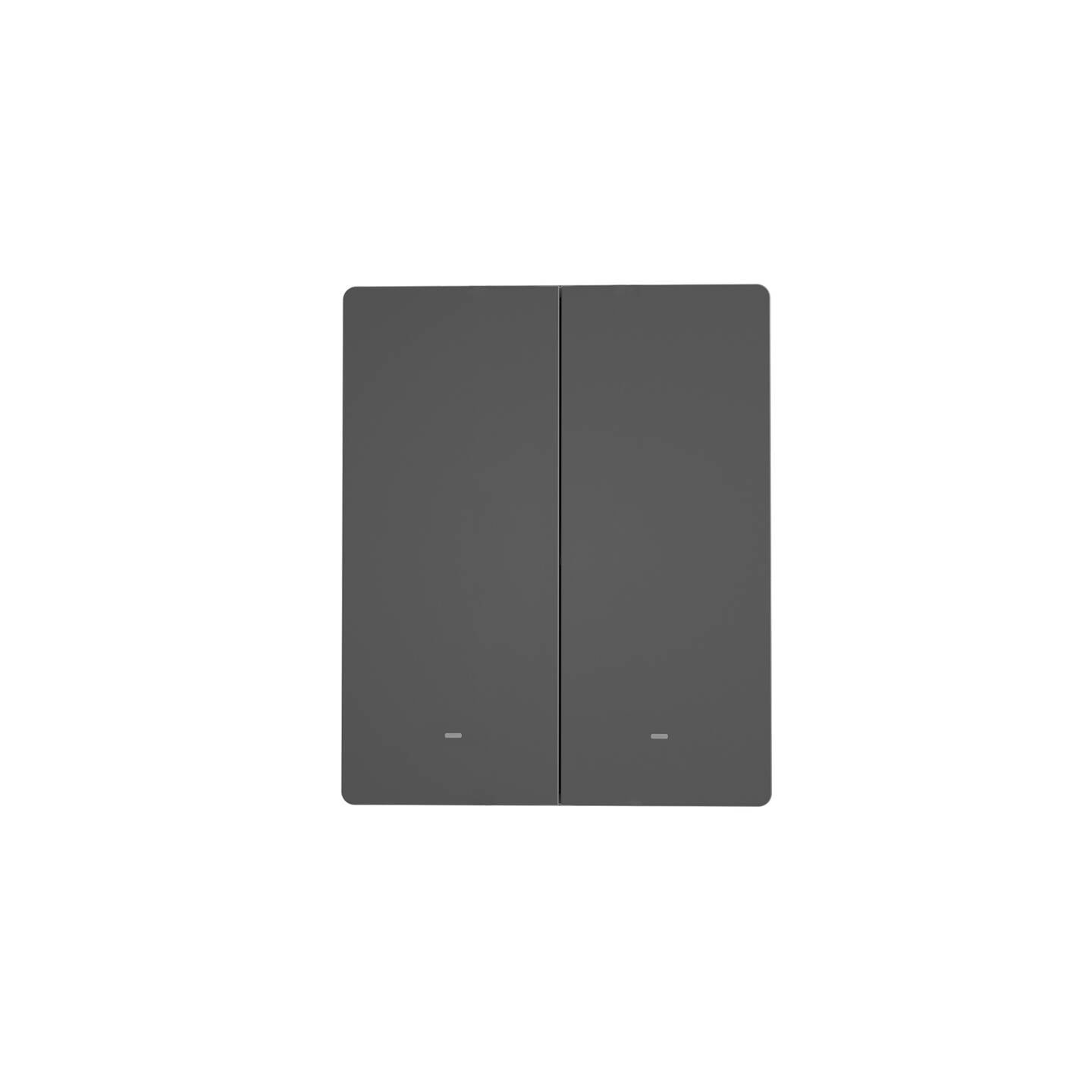 Smart WiFi wall switch SONOFF M5-2C-80 (2-channel, for frame, graphite)